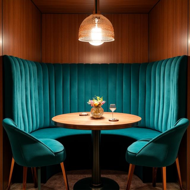 Wnętrze restauracji stolik vip